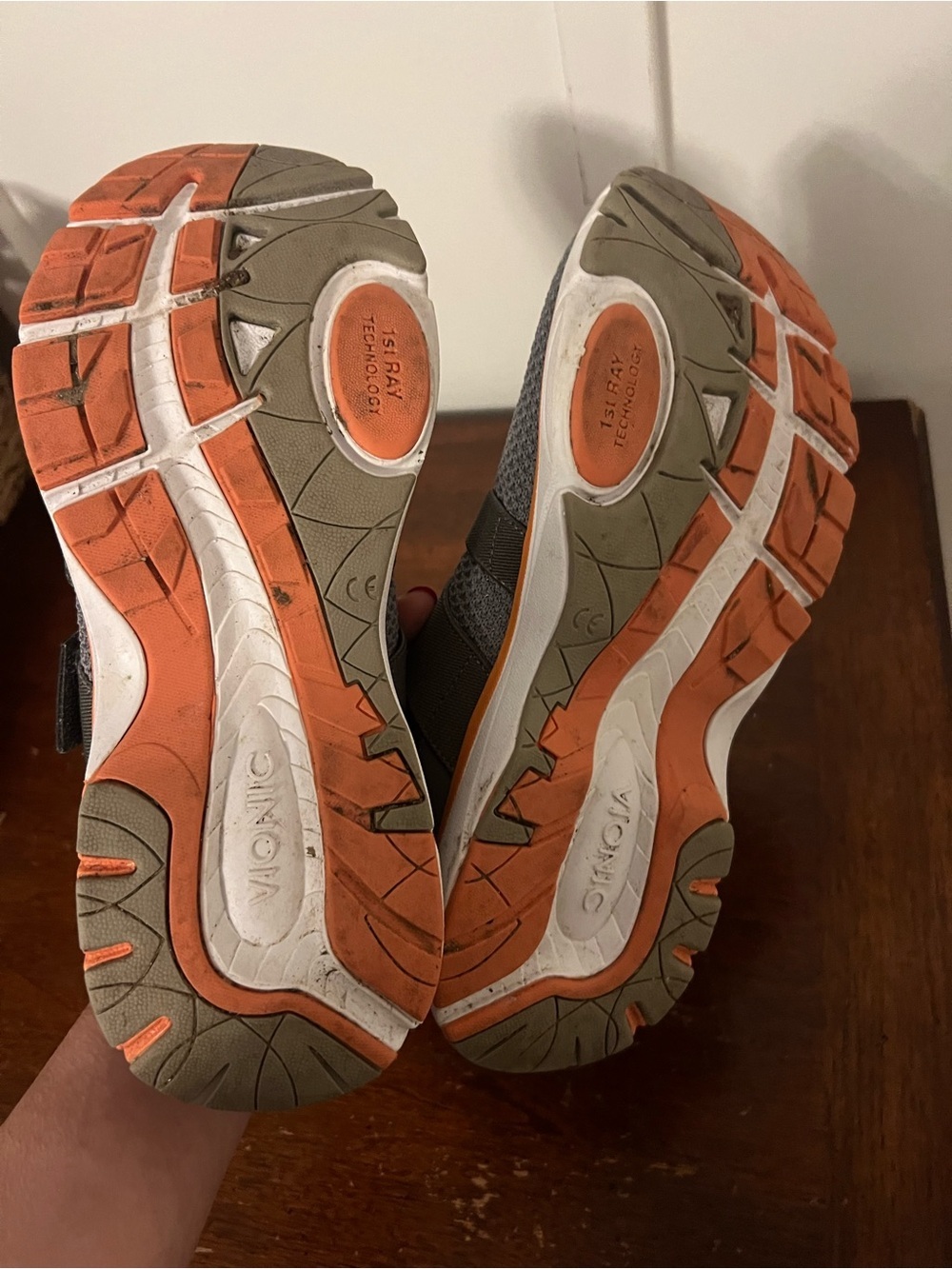 Vionic Shoes Womens 8 Milan Gray Orange Mesh Athletic Walking Sneaker Comfort - Picture 7 of 9